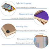 Becko US 1500-Pc Tilting Jigsaw Puzzle Board with 4 Colorful Drawers & Cover, Adjustable Puzzle Table with Built-in Easel/Stand, Portable Tables with Storage for Adults, with Premium Flannel Tabletop Becko US