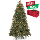 Liberty Lifestyle Christmas Tree 10 ft- Pre-Lit White and Multi-Color Premium LED Lights - Artificial Full Christmas Tree Includes Stand, Remote, and Free Bag Liberty Lifestyle