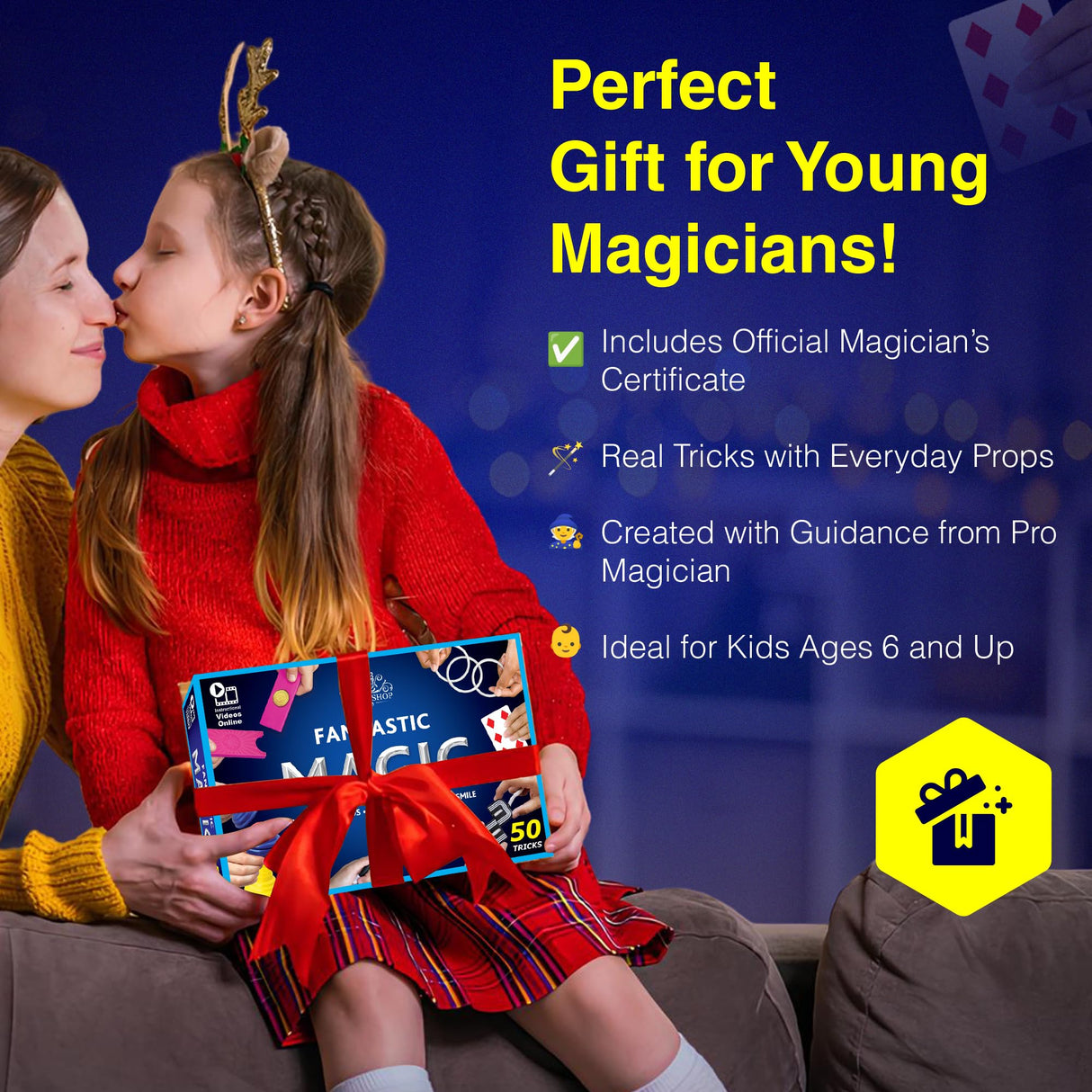 RA MAGIC SHOP Fantastic Magic Set - 50 Easy Tricks with Video Instructions for Kids Age 6-12 | Magic Trick Set, Magic Toys & Beginner Magic Tricks RA MAGIC SHOP