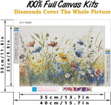 WUDWL Diamond Painting Kits for Adults - Flower DIY 5D Diamond Art Kits Full Drill Diamond Dots Paintings with Diamonds Gem Art and Crafts Home Decor 12x16inch WUDWL