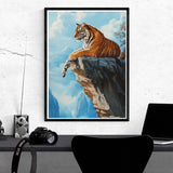 Kaliosy 5D Diamond Art Kits for Adults Tiger by Number Kits, Diamond Painting Art Animal DIY Full Drill Crystal Craft Cross Stitch Embroidery Decoration (12x16 inch) 30x40 cm Kaliosy
