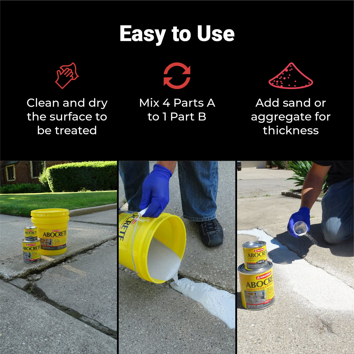 ABOCRETE- Structural Patching & Resurfacing Cement- 5 Gallon Kit- Light Gray Abatron