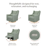 babyletto Kiwi Glider Recliner w/Electronic Control and USB babyletto