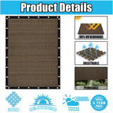 Amagenix 90% Pergola Shade Cover 11'X 18' Mocha Sun Shade Cloth with Grommets GN02 for Outdoor Garden Patio Porch, Commercial Grade 200 GSM - Cable Zip Ties Included (We Customized) Amagenix