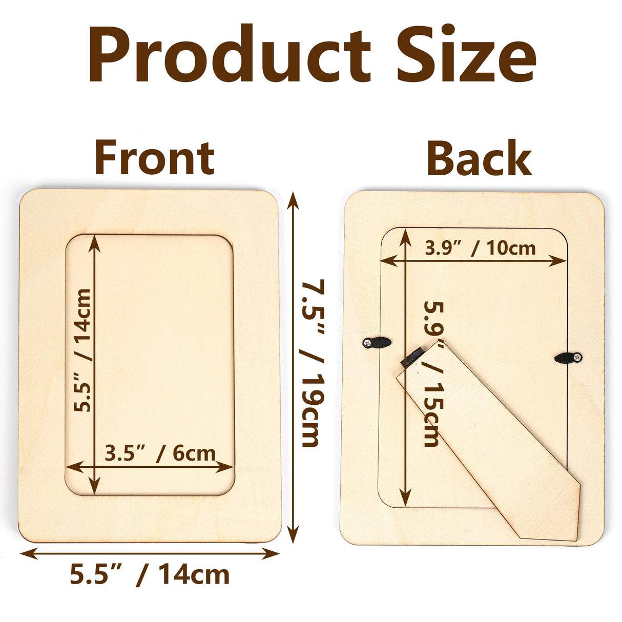Lesnala 6Pcs Unfinished Wood Picture Frames with 4 Sheets Crystal Diamond Stickers Crafts DIY Kits for Adults Kids Party Present Fits 4 X 6 Inch Photo Lesnala