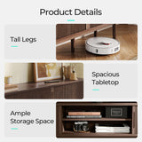 LINSY HOME TV Stand for 65" TV, Mid-Century Modern 58" Entertainment Center with Sliding Tambour Door and Storage Cabinet, Cruved TV Media Console Table for Living Room, Bedroom, Walnut LINSY HOME