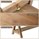 RowyPoey Solid Wood Bench, 30" Farmhouse Entryway Bench for Living Dining Room, Rustic Storage Bench Seat for Indoors and Outdoors, Natural RowyPoey