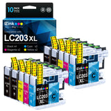E-Z Ink Pro LC203 Compatible Ink Cartridges Replacement for Brother LC203XL LC201 LC201XL to use with MFC-J480DW MFC-J880DW MFC-J4420DW MFC-J680DW MFC-J885DW (Black, Cyan, Magenta, Yellow, 10 Pack) E-Z Ink Pro