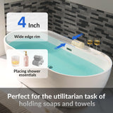 WOODBRIDGE 72" Acrylic Freestanding Bathtub Contemporary Soaking White Tub with Brushed Nickel Overflow and Drain,B0059-BN WOODBRIDGE