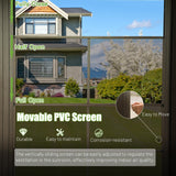 SHPAI 12'x14' Lean to Sunroom, All Weather Wall Mounted Solarium, Hardtop Aluminum Gazebo with Galvanized Steel Roof, 2 Sliding Doors, PVC Screens, Outdoor Permanent Sun Room for Patio, Deck, Backyard SHPAI