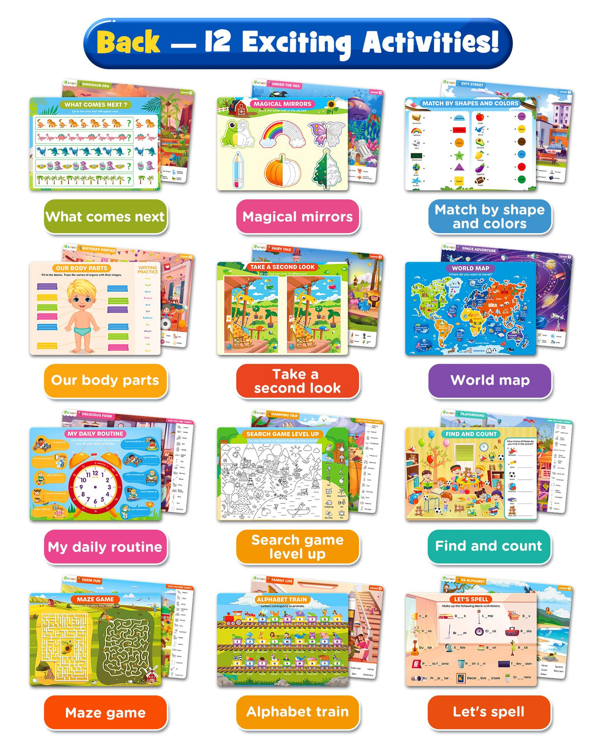 D-FantiX My Storybook Art Kit & Preschool Learning Activity - Search and Find Book D-FantiX