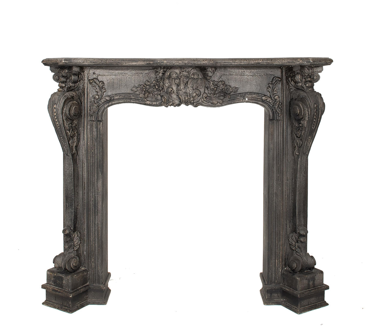 Creative Co-Op Decorative Wood Fireplace Mantel,Black Creative Co-Op