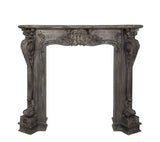 Creative Co-Op Decorative Wood Fireplace Mantel,Black Creative Co-Op