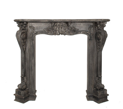 Creative Co-Op Decorative Wood Fireplace Mantel,Black