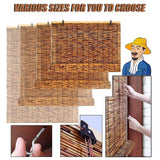 Patio Shades Roll Up Outdoor Bamboo Blinds for Outdoor Patio Bamboo Roll Up Shades, Bamboo Shades for Patio Outdoor Blinds for Porch Bamboo Roll Up Blinds 31×43in（W×H） Brown OCAZI