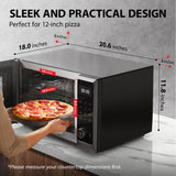 TOSHIBA Air Fryer Combo 8-in-1 Countertop Microwave Oven, with Convection, Broil, Odor Removal Mode, 12.4" Position Memory Turntable, Child-Lock, 1.0 Cu.ft, Black Stainless Steel, ML2-EC10SA(BS) TOSHIBA