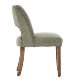 VKNOW Wooden Dining Chairs Set of 4, Modern Fabric Upholstered Dining Room Chair Kitchen Chairs, Farmhouse Dinner Chair for Kitchen Dining Room, Green VKNOW