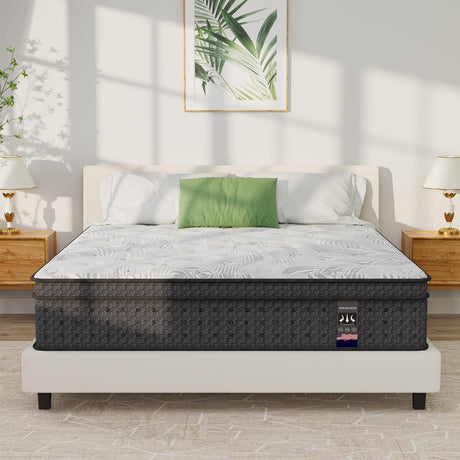 Twin Mattress 14 inch, Hybrid Memory Foam Mattresses in a Box, Individually Pocket Springs for Motion Isolation, Twin Size Mattress, Medium Firm, Upgraded Support & Pressure Relief, CertiPUR-US ZFHCBJ