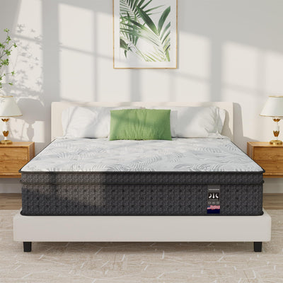 Twin Mattress 14 inch, Hybrid Memory Foam Mattresses in a Box, Individually Pocket Springs for Motion Isolation, Twin Size Mattress, Medium Firm, Upgraded Support & Pressure Relief, CertiPUR-US