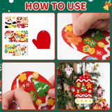 DIY Christmas Craft Kits for Kids, 24Pcs Christmas Tree Ornaments Hanging Craft DIY Santa Claus Gingerbread House Crafts Kit Christmas Penguins Reindeer Gloves Christmas Tree Crafts for Kids (24Pcs) COCHIE