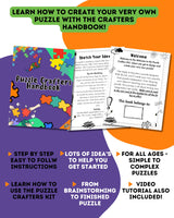 PuzzleCrafters Puzzle Making Kit for Kids - Create Your Personalized Custom Printed Puzzles from Photo's or Hand-Drawn Art - Great Gift for Creative Kids - 30, 100, 250, 500, or 1000 Jigsaw Pieces Make It At Home