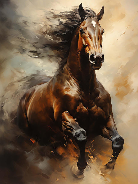 SKRYUIE Paint by Numbers Kit for Adults Beginner Horse, Acrylic Oil Painting by Numbers Kits with PaintBrushes Paintwork Art Canvas for Home Decor 16x20 inch / 40x50 cm B1601 SKRYUIE