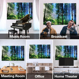 AtawLege Art Acoustic Panels 8 Pack, Sound Proof Panels for Walls, 48"X32" Self-adhesive Sound Absorbing Wall Art, Decorative Acoustical Panels, Acoustic Treatment for Recording Studio(Nature Forest) AtawLege