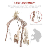 Best Choice Products 6ft Lighted Outdoor Nativity Scene, Christmas Holy Family Yard Decoration w/ 190 LED Lights, Stakes, Zip Ties Best Choice Products