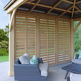 Yardistry 10' Meridian Wooden Privacy Wall, Fits One Side of 10' Meridian Gazebos, Cedar Yardistry