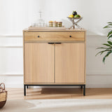 Mericonia Sideboard Buffet Cabinet with Drawer, Farmhouse Coffee Bar Station Table, Kitchen Storage with Doors and Adjustable Shelves, Modern Wood Cupboard for Dining Room, Livingroom, Entryway Mericonia