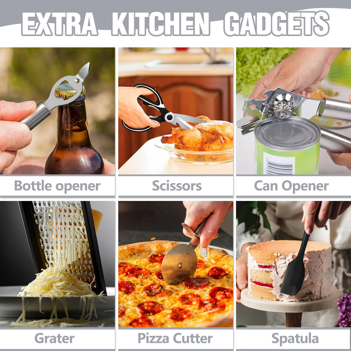 Kitchen Utensils Set- 34PCS Silicone Cooking Utensils with Holder, Umite Chef Heat Resistant Kitchen Utensil Spatula Set for Nonstick Cookware, Black Wooden Handles Kitchen Gadgets Tools Set Umite Chef