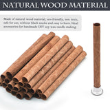 SWIGRANCE 20 Set Wood Spiral Candle Wicks 4x0.32inch / 100x8mm, Wood Wick Tube with Iron Stands for Candle Making, Natural Round Wooden Wick Core Handmade Candles Supplies SWIGRANCE