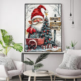 Gnome Sweet Gnome Paint by Number for Adults Beginner Winter Snow gnome Paint by Numbers,Christmas Decor Paint by Numbers Kits Suitable for Thanksgiving Day Decoration Without Frame 16x20 Inch Generic