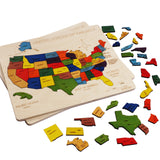USA Map Wooden Jigsaw Puzzle for Kids | 44 Puzzle Pieces | Learning & Educational Toy Gift for Boys & Girls Ages 3 Years and Above Ekoplay