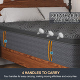 Twin Mattress, 14 Inch Hybrid Mattresses in a Box with Durable Support, Fiberglass Free, Motion Isolation & Individually Poctet, 100 Night Trial, Twin Size, Pressure Relief for Silent Sleep VISCOUNTESS