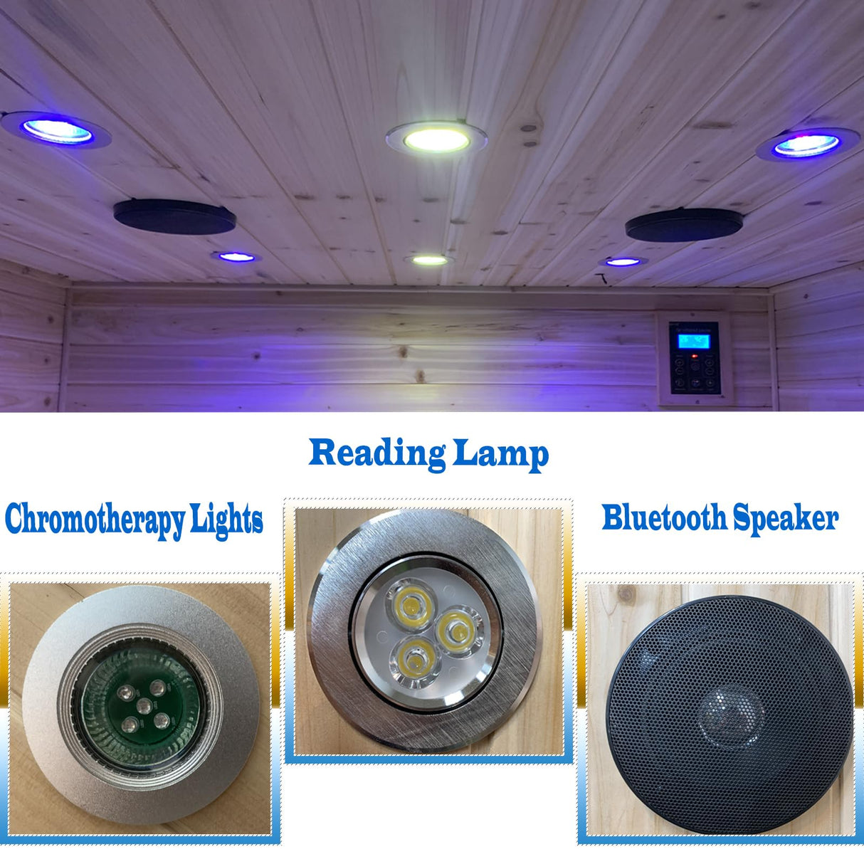 LTCCDSS Outdoor Sauna 5-6 Person Far Infrared Sauna Low EMF | Withstand Temp -5℉-104℉, Outdoor Indoor Wooden Sauna Room for Home-18 Low EMF Boards-Canadian Hemlock-Chromotherapy-Bluetooth Speaker LTCCDSS