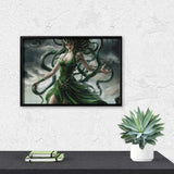 Greek Mythology Medusa Printed Diamond Art Painting Kits for Adults Canvas Diamond Wall Artwork Pictures for Home Office Generic