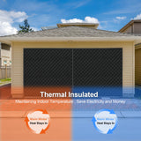 Garage Door Screen for Winter，Garage Door Insulation Kit，Magnetic Thermal Insulated Door Curtain for Garage Door, Garage Insulated Door Curtain ， Weatherproof, Windproof, Soundproof(9 * 7Ft) LIAMST