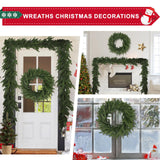 22 Inch Real Touch Christmas Wreath, Natural Droopy,Soft Bendable Winter Wreaths for Front Door, Christmas Wreath for Door, Thanksgiving Wreath, Christmas Greenery Christmas Decorations Outside LZNPA