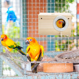Hiceeden 2 Pack Parakeet Nest Box, Natural Wood Bird Nesting Box, Small Bird House Breeding Box for Budgie Lovebirds, Cockatiel, Parrots Mating, Aviary, 7.7×4.7×4.7 Inches Hiceeden