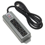 TRIPP LITE UL603CB-6 Waber Industrial Power Strip 4 Outlet 6' Cord, Locking Switch Cover,Black Tripp Lite