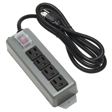 TRIPP LITE UL603CB-6 Waber Industrial Power Strip 4 Outlet 6' Cord, Locking Switch Cover,Black Tripp Lite