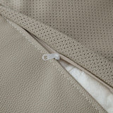 128.74" Curved Sectional Sofa, Modern Oversized Couch, Luxury Modular 5-Seater Couch with Chaise, Leathaire Upholstered Comfy Sofas for Living Room, Apartment, Office, Light Grey Left Facing M MEETAKING