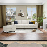 Youmumeub 79''Sectional Couch Couches for Living Room - L-Shaped 4-Seater Deep Sectional Sofa,Removable Covers,Suitable for The Living Room, Apartment or Office-Beige Youmumeub