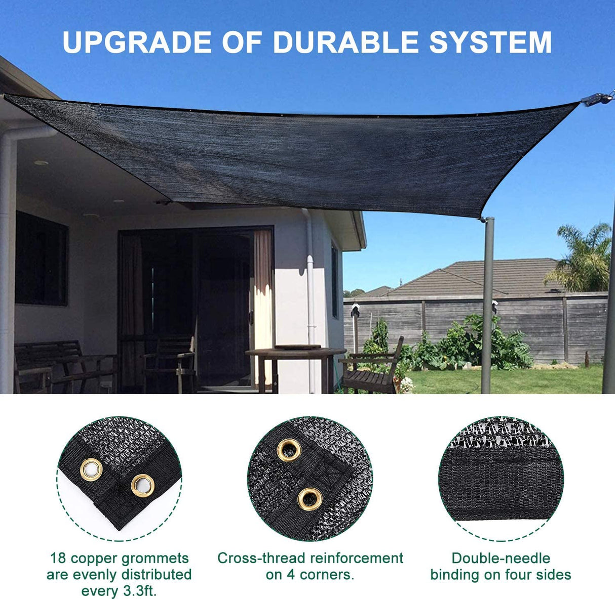 Kesfitt Garden 40% Shade Cloth, Resistant Sun Shade Net 14x20FT Mesh Tarp with HDPE Material and Reinforced Grommets Shade Trap for Greenhouse, Plant, Pergola, and Backyard Patio Sunshade Kesfitt