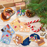 Christmas Nativity Ornament Crafts for Kids - 16 Pack Make Your Own Nativity Scene Ornament Kit with Nativity DIY Craft Stickers Cutouts for Kids Xmas Tree Holiday Classroom Art Activity Party Favors VABAMNA