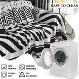 Tritard Boho Couch Cover Reversible Striped Sectional Couch Covers Black White Sofa Loveseat Covers Chenille Cushion Covers with Tassel Washable Couch Protector for Dogs Pet Futon Cover (71"-134") Tritard