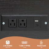 Finnhomy Lift Top Coffee Table with USB Type-C Charging Station, LED Lights and Power Outlet, 3-in-1 Multifunctional Table with Hidden Compartment and Large Storage, for Living Room Home Office, Black Finnhomy