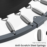 CLORIS 36'' Foldable Fitness Trampoline - Max Load 170lbs, Rebounder Indoor/Outdoor Fitness Body Exercise (Silvery) CLORIS