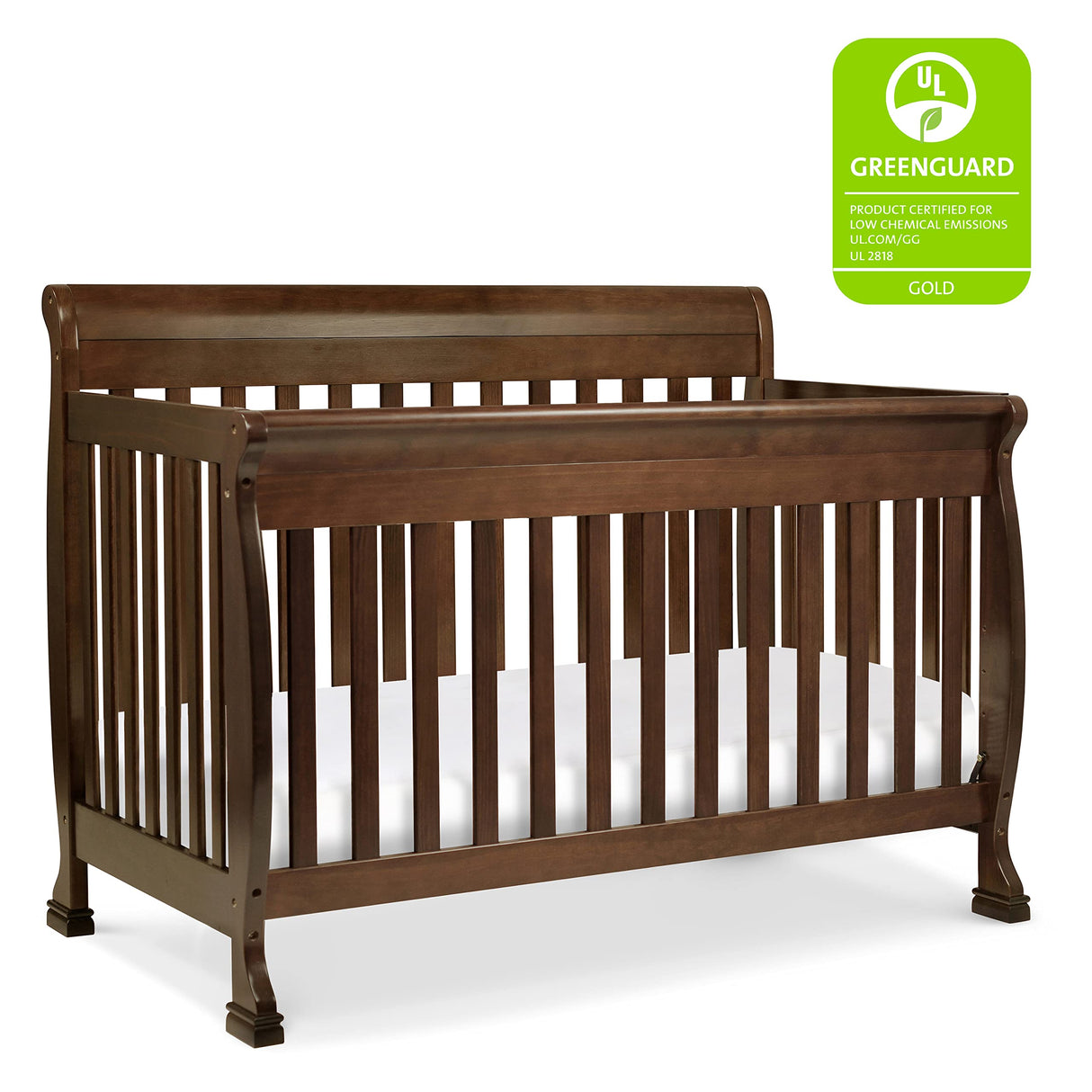 DaVinci Kalani 4-in-1 Convertible Crib in Espresso, Greenguard Gold Certified DaVinci